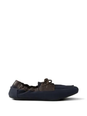 PRADA　モカシンドライビング Prada Leather Driving Shoes | Blue | FARFETCH