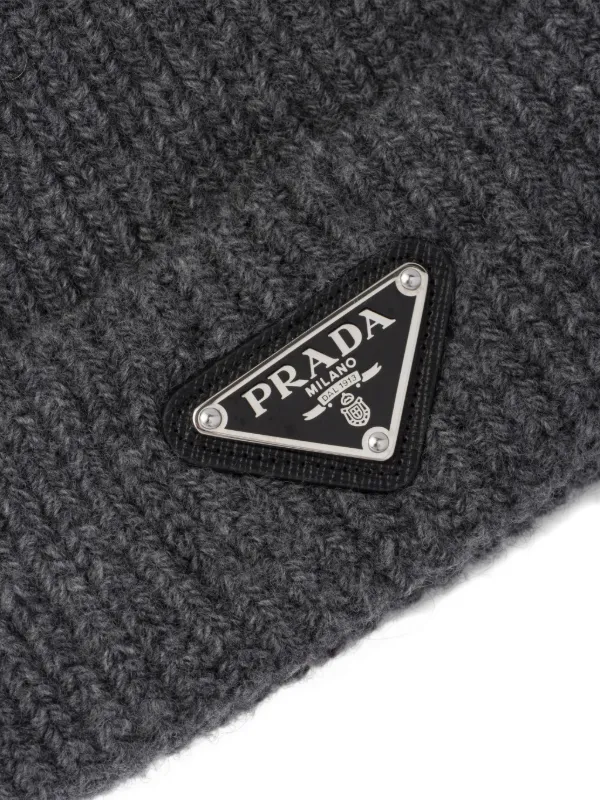 Prada ウール＆カシミア ビーニー | グレー | FARFETCH JP