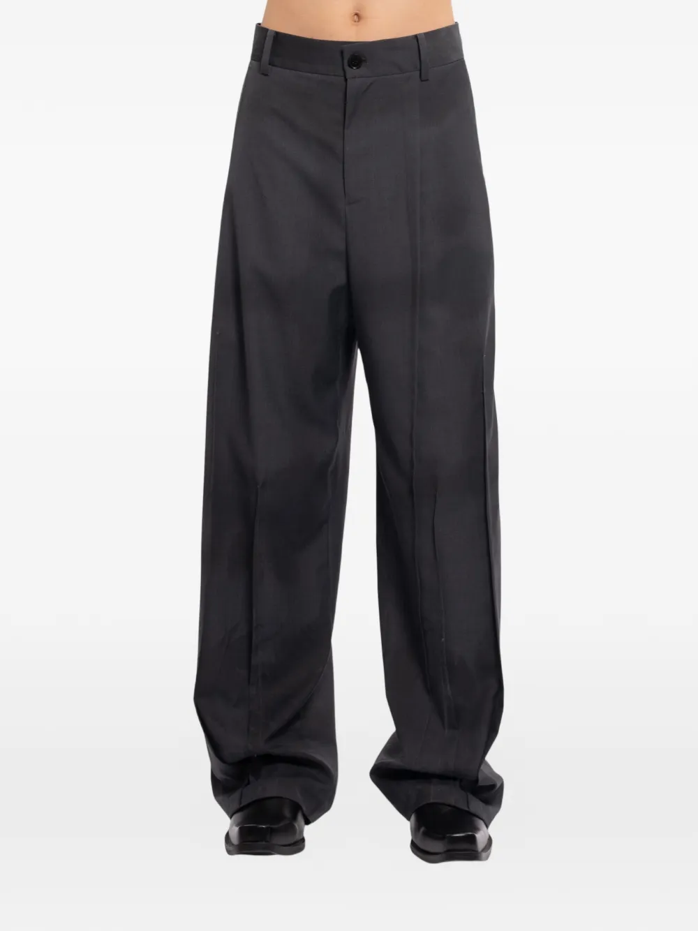 Feng Chen Wang pleated wide-leg trousers - Grigio