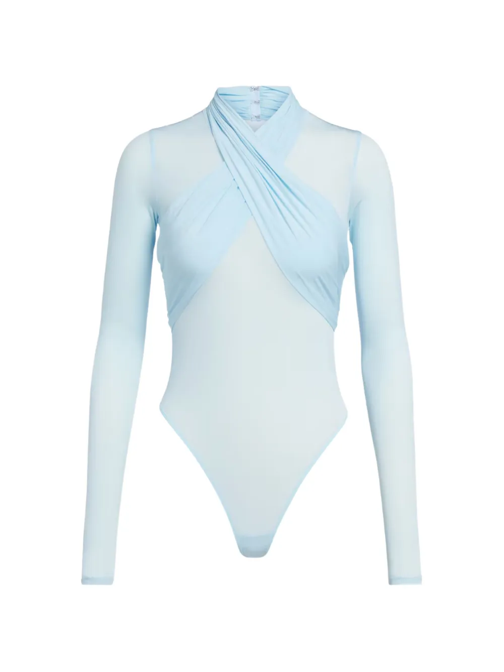 WARDROBE.NYC Body met gekruiste bandjes en lange mouwen Blauw