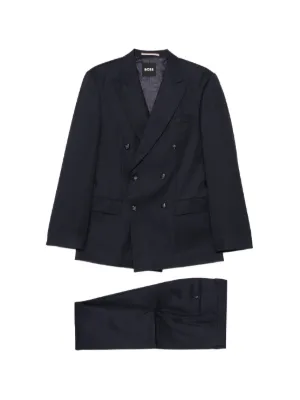 Valentino Garavani mini-check single-breasted Suit | Blue | FARFETCH