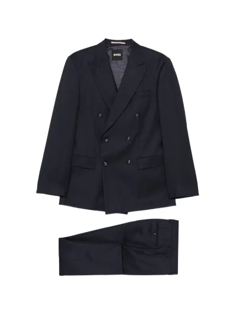 BOSS double-breasted virgin wool suit