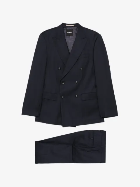 BOSS costume à veste à boutonnière croisée en laine vierge