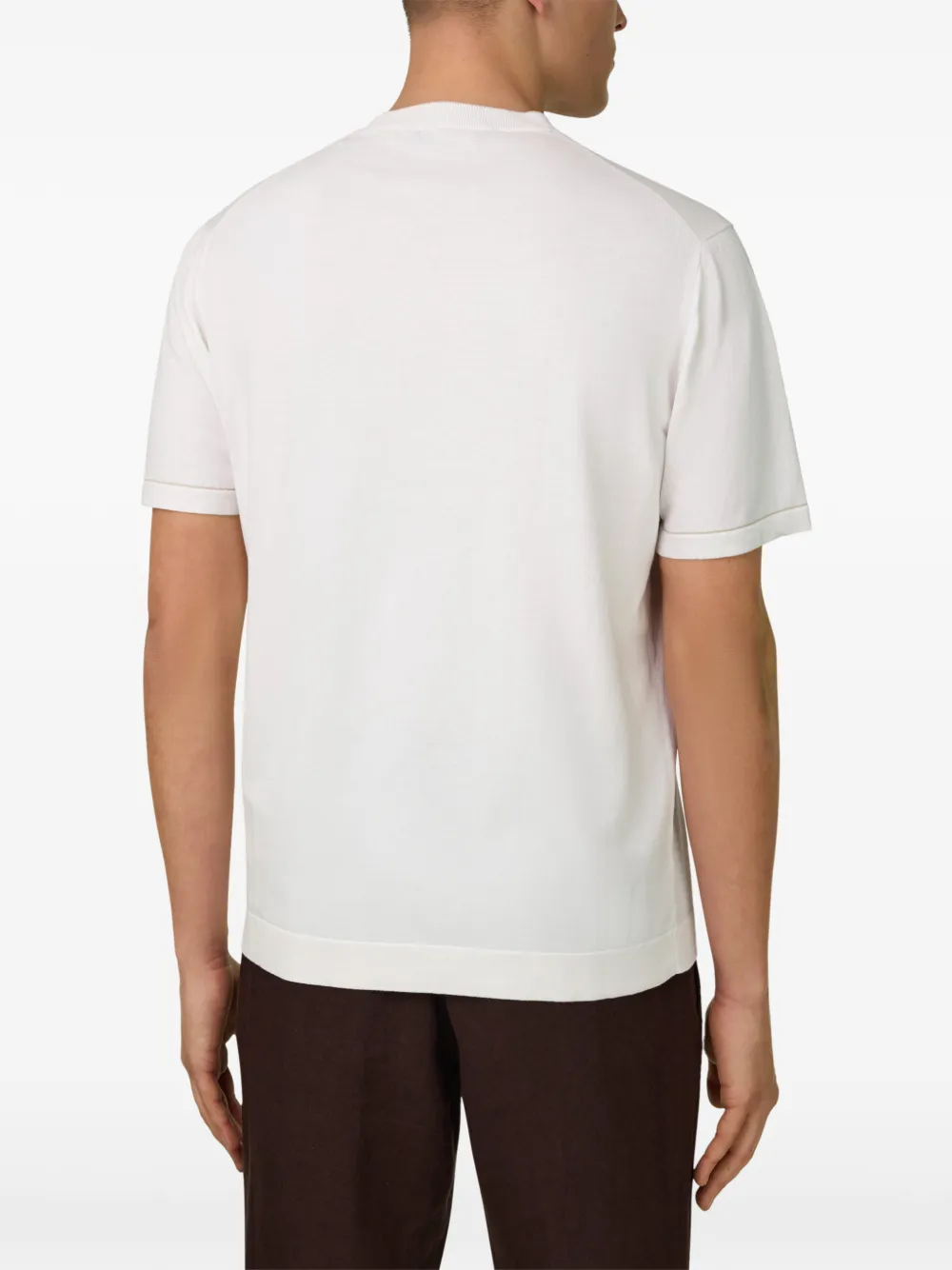 Boggi Milano Gebreid T-shirt Wit