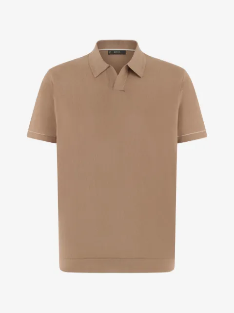 Boggi Milano Camisa polo em crepe e algodão