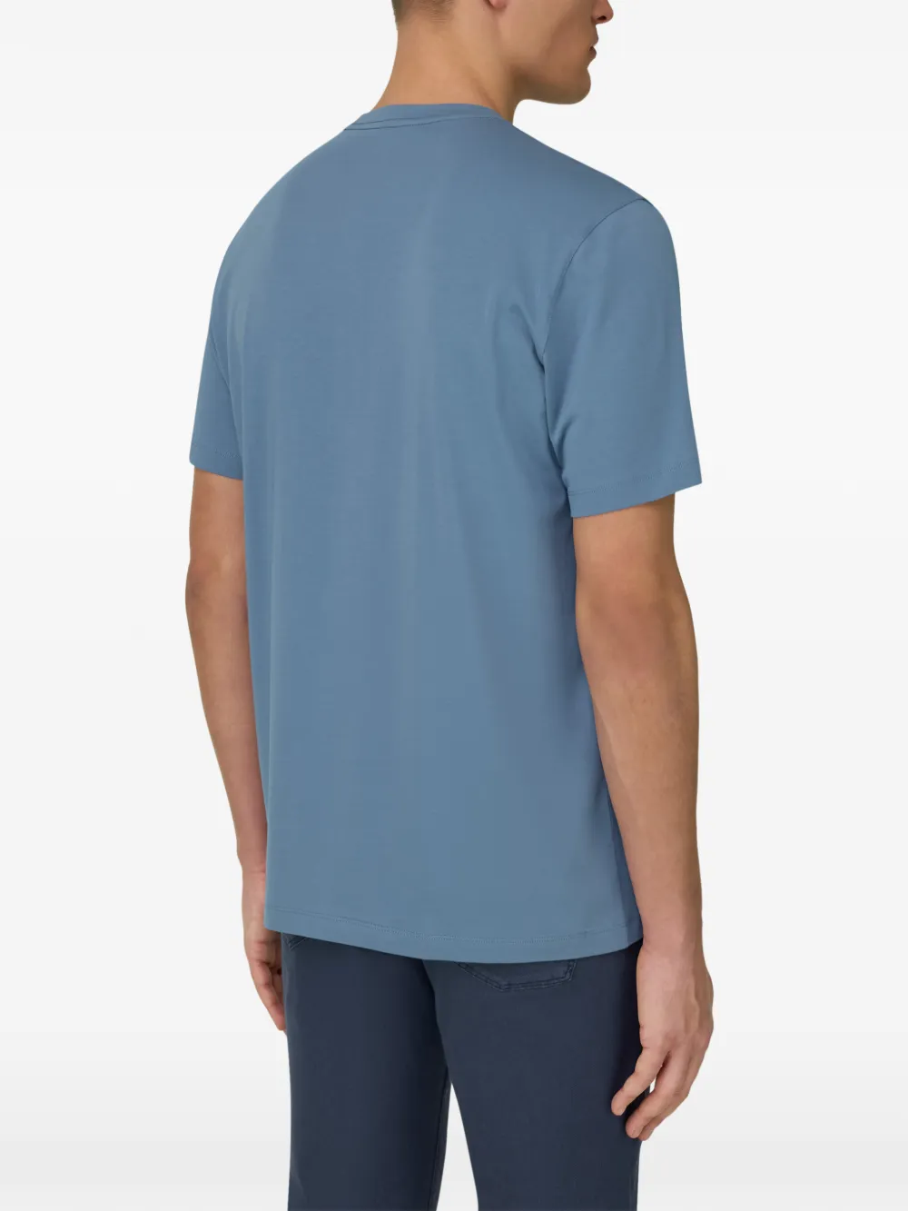 Boggi Milano T-shirt met ronde hals Blauw