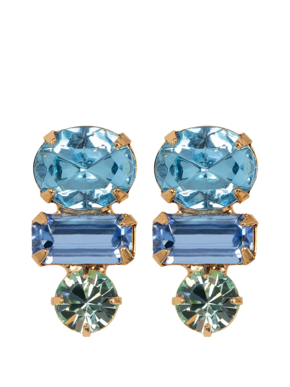 Jennifer Behr Patricia crystal-embellished earrings - Gold