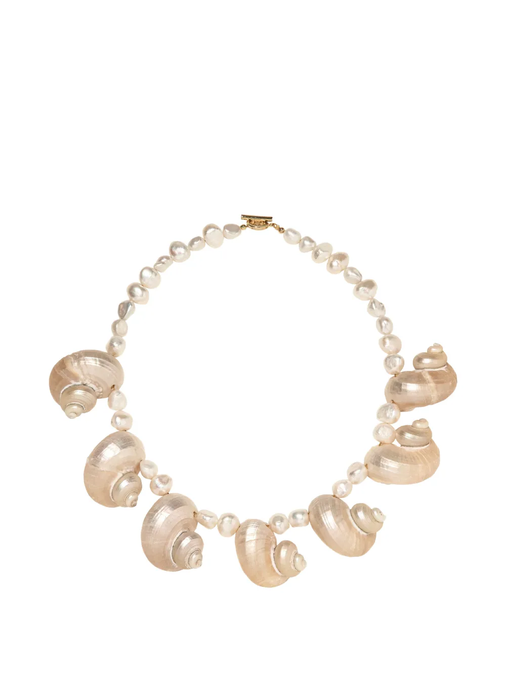 Jennifer Behr Ondine shell-embellished necklace - Toni neutri