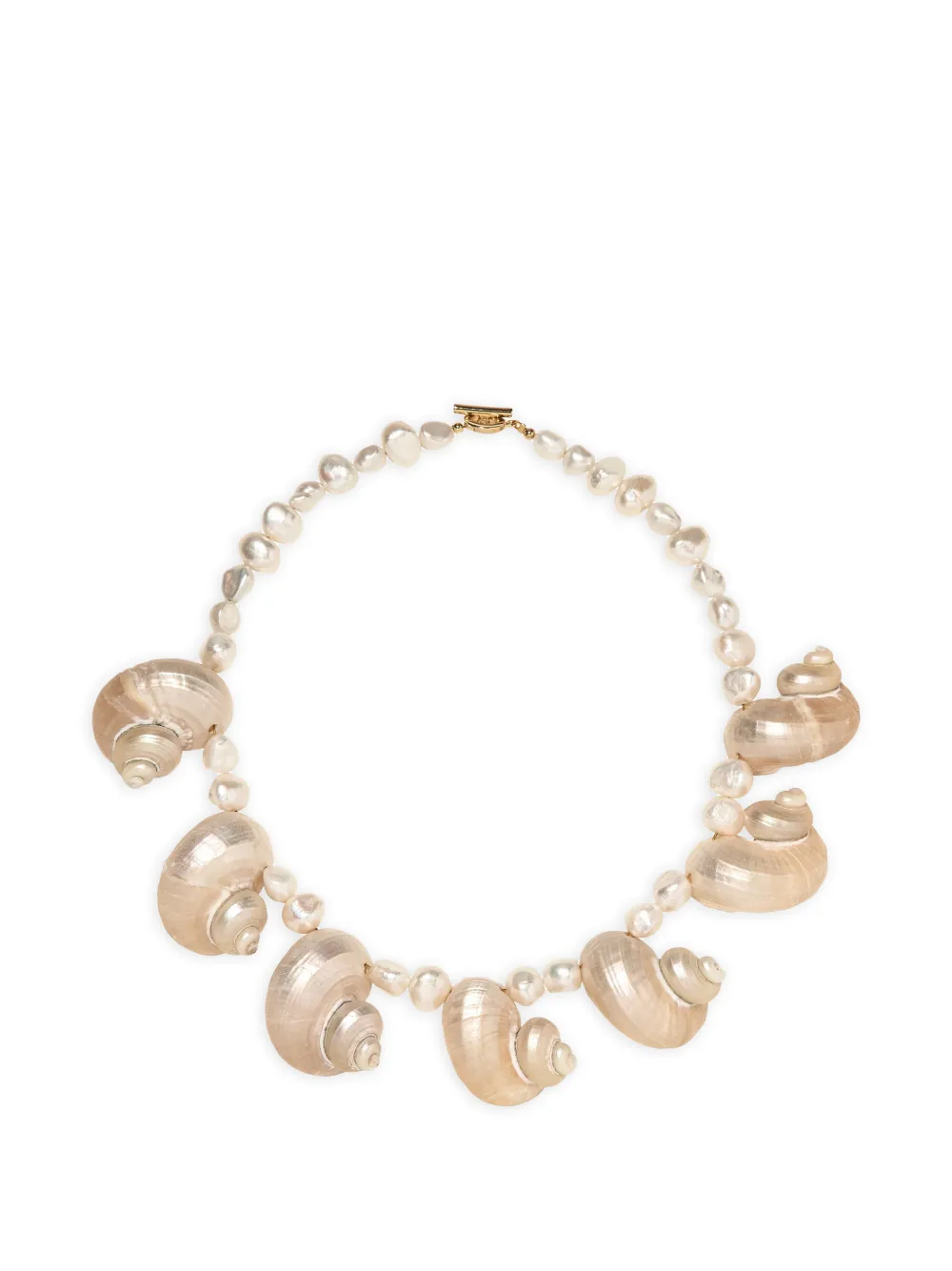 Jennifer Behr Ondine shell-embellished necklace - Toni neutri