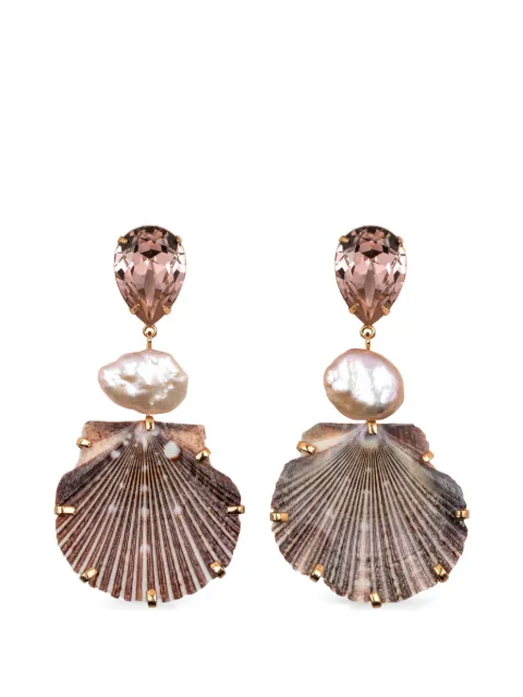Jennifer Behr pendientes Moray con colgante de concha