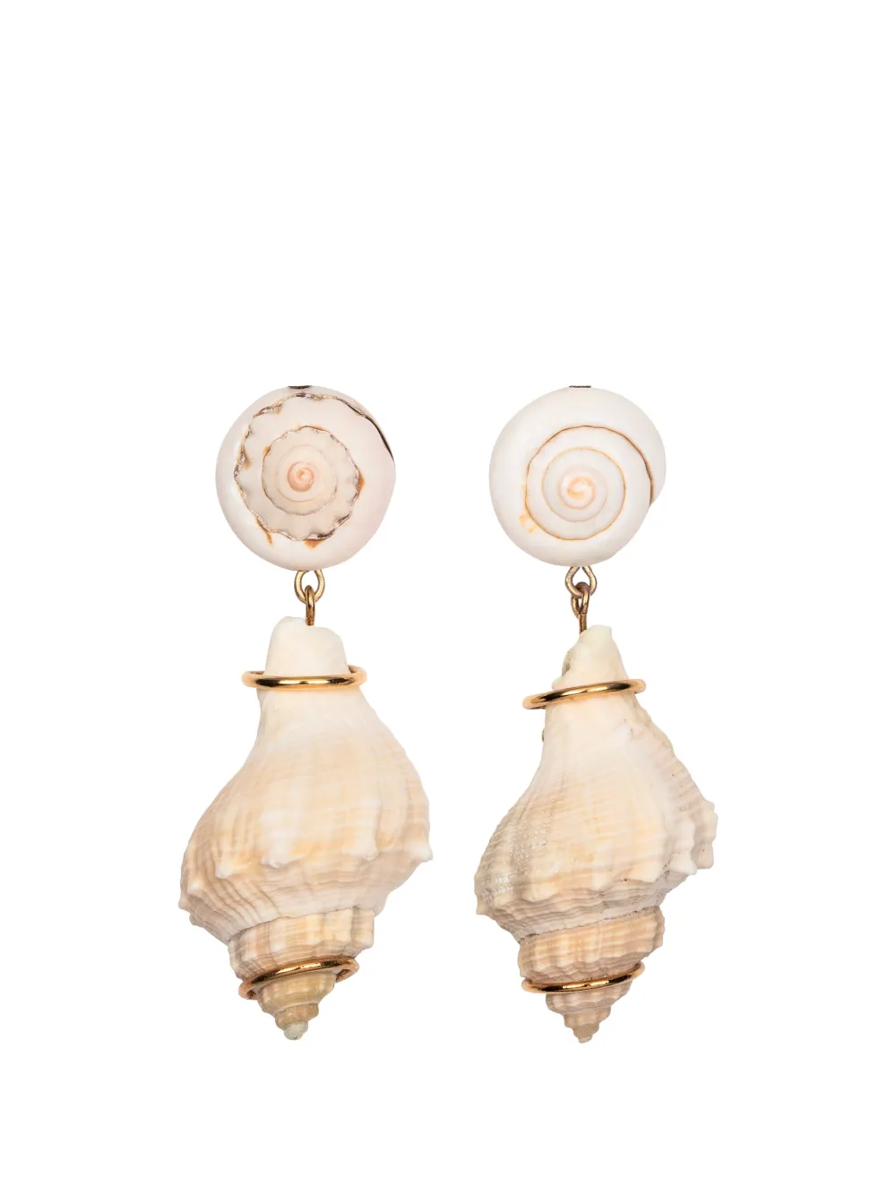 Jennifer Behr Pernella shell-drop earrings - Gold