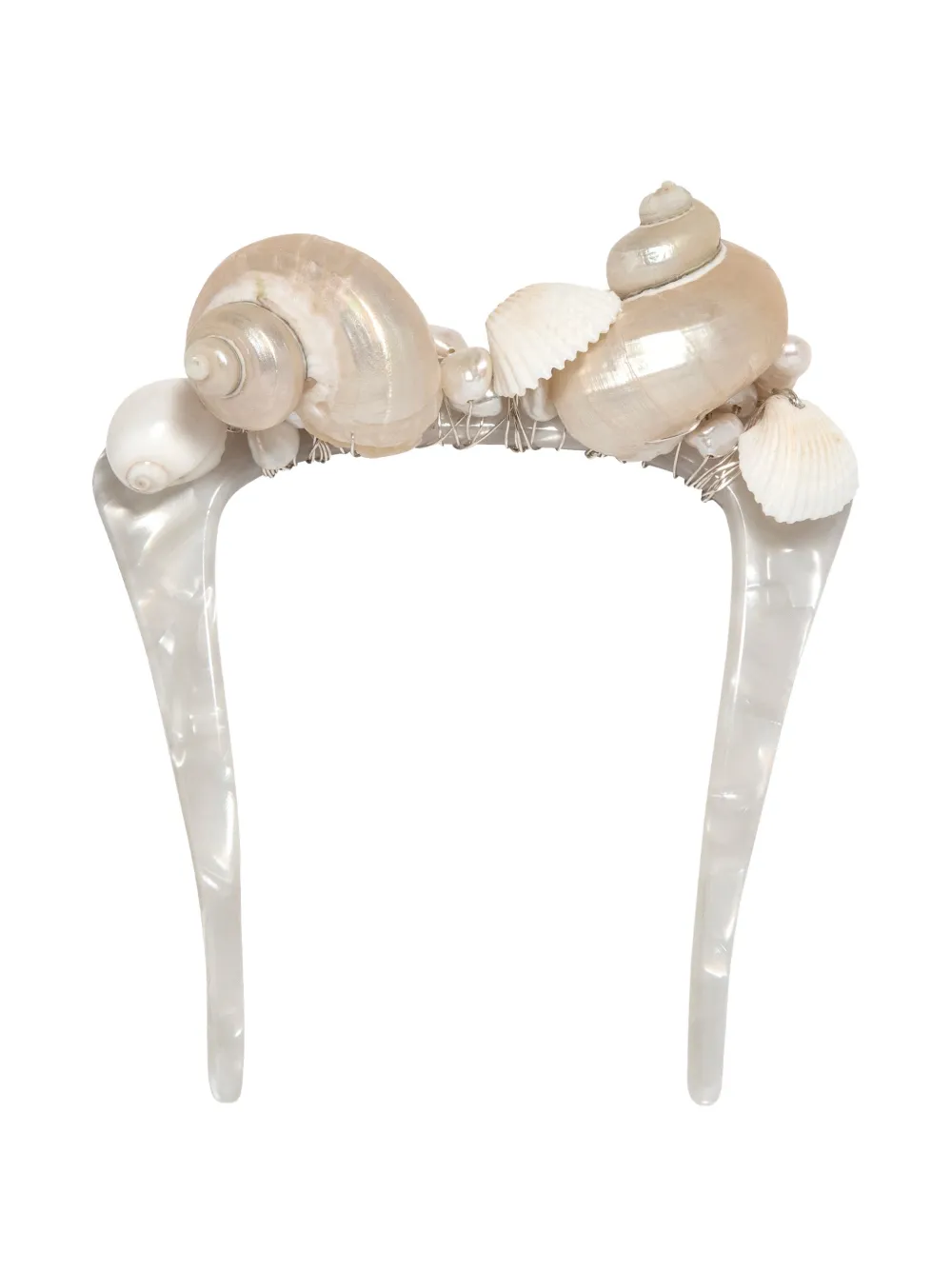 Jennifer Behr Martinique shell-embellished hair pin - Toni neutri