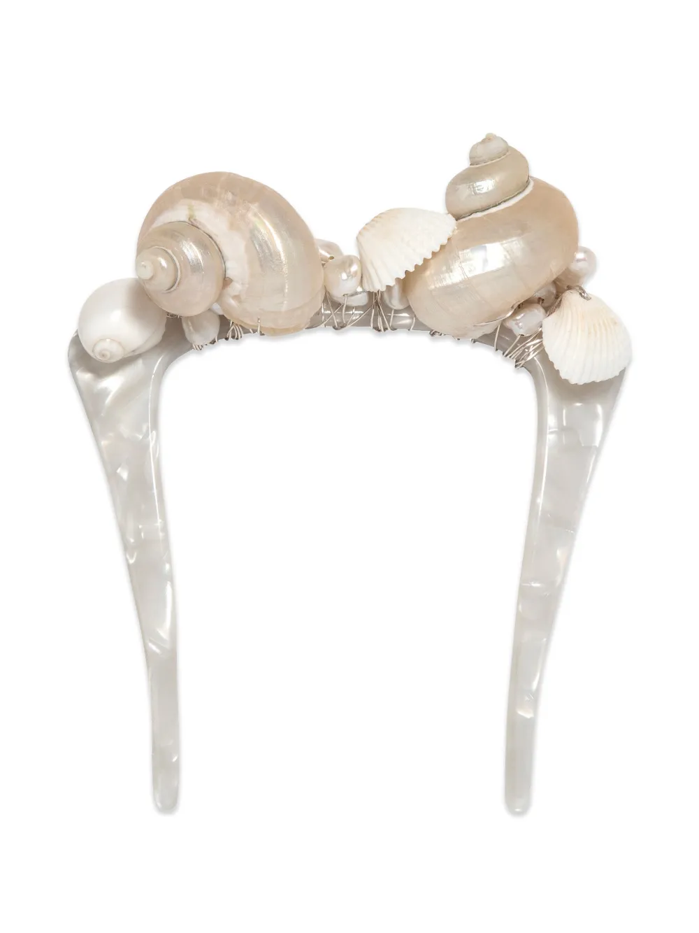 Jennifer Behr Martinique shell-embellished hair pin - Toni neutri