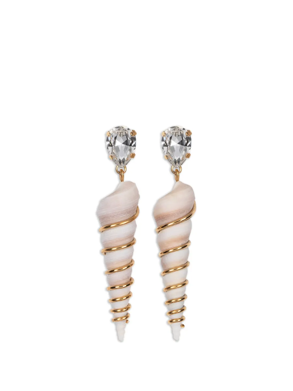 Jennifer Behr Zingaro shell-pendant earrings - Oro