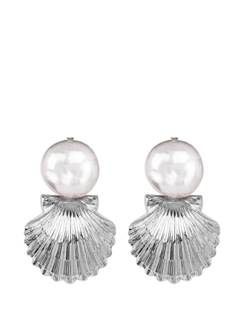 Jennifer Behr Laguna shell earrings - Argento