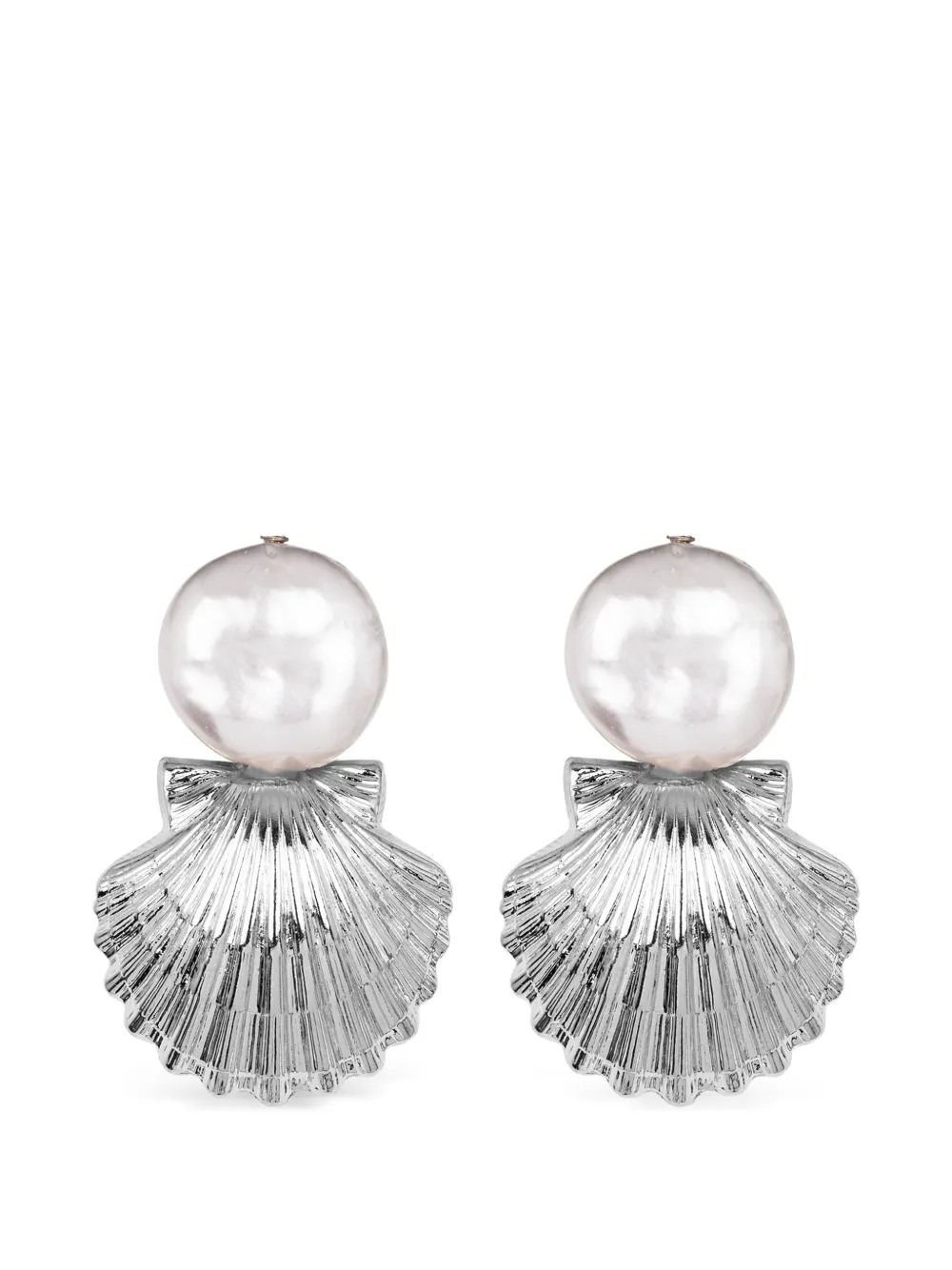 Jennifer Behr Laguna shell earrings - Argento