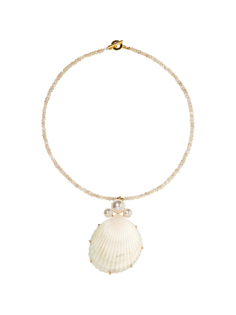 Jennifer Behr Flamenco shell-pendant necklace - Oro