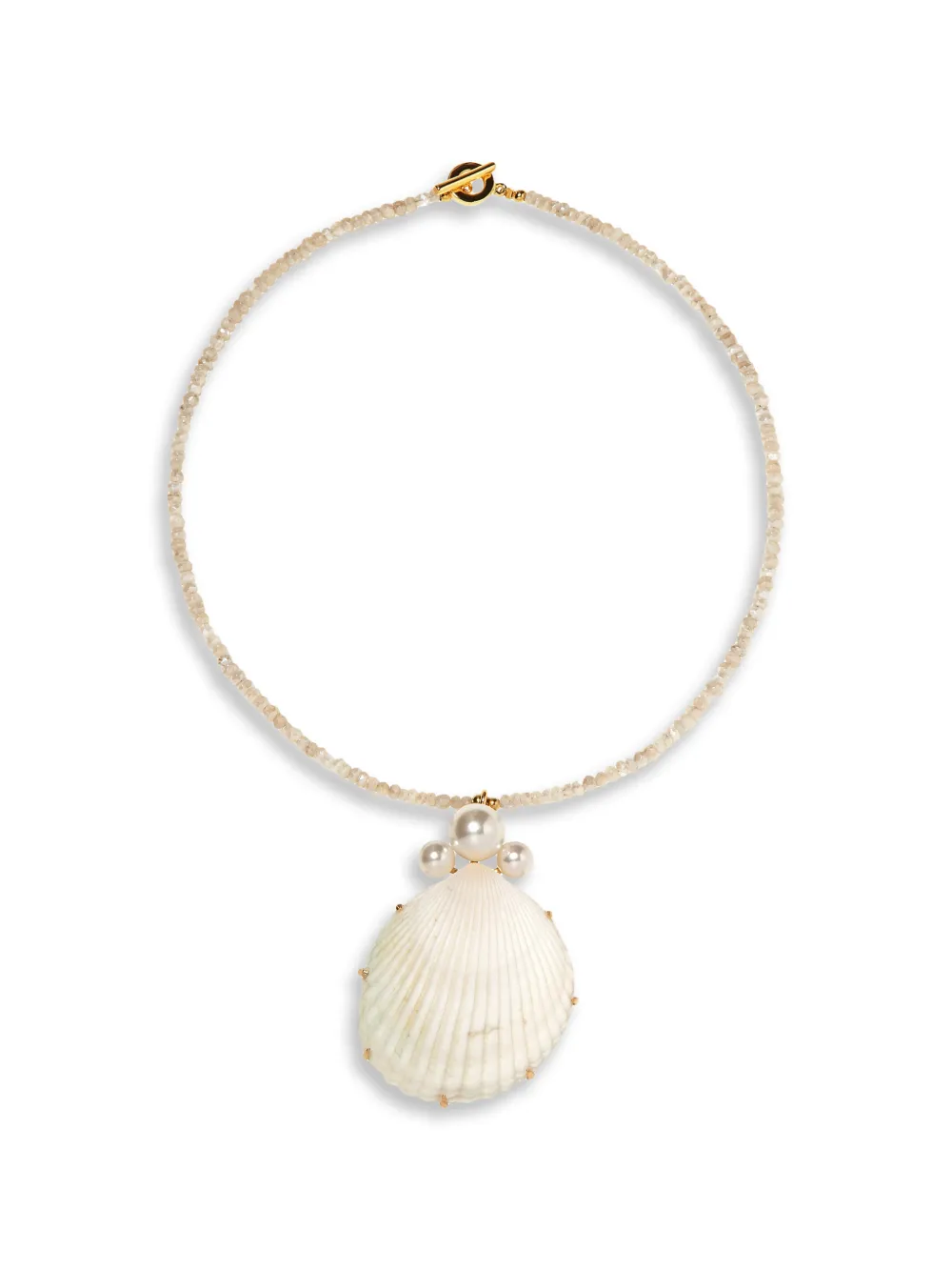 Jennifer Behr Flamenco shell-pendant necklace - Oro