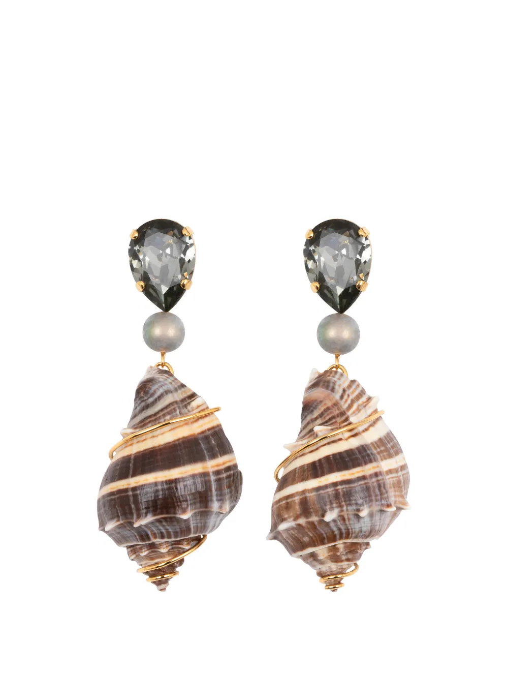 Jennifer Behr Alon shell drop earrings - Gold