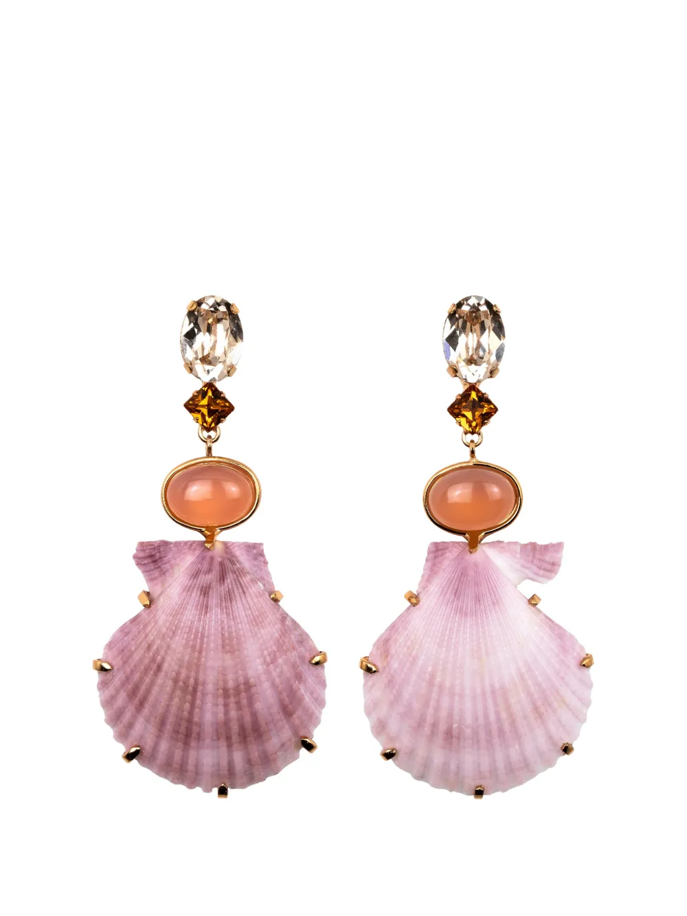 Jennifer Behr Adrielle shell drop earrings - Gold