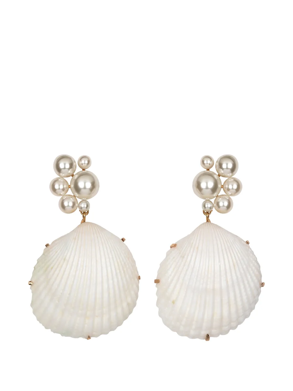 Jennifer Behr Sela shell-pendant earrings - Oro