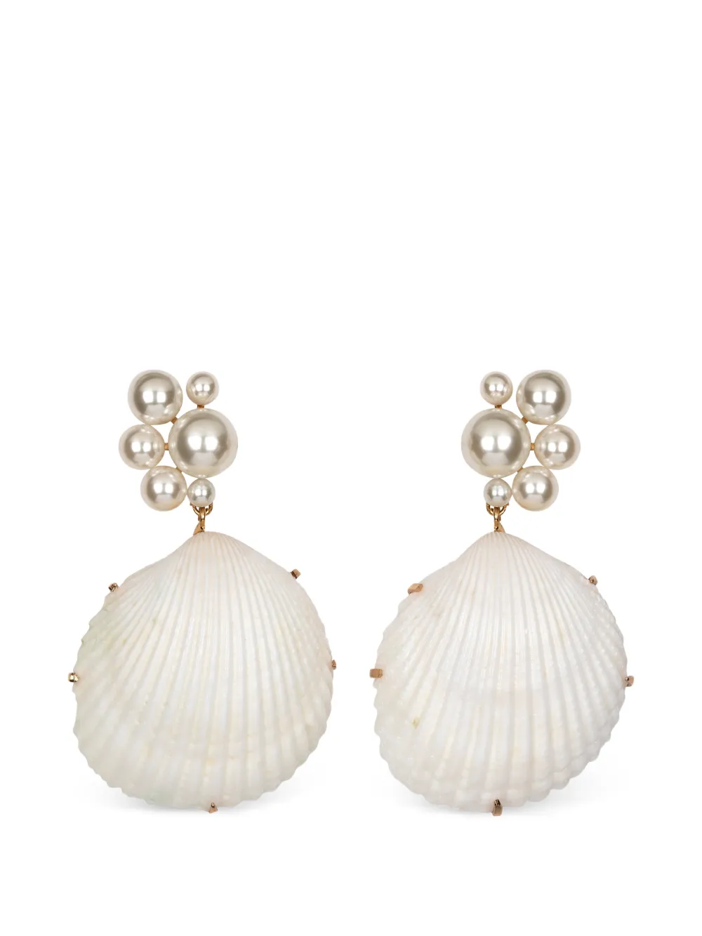 Jennifer Behr Sela shell-pendant earrings - Oro