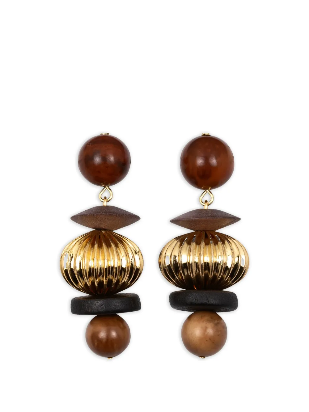 Jennifer Behr Lavon beaded drop earrings - Gold
