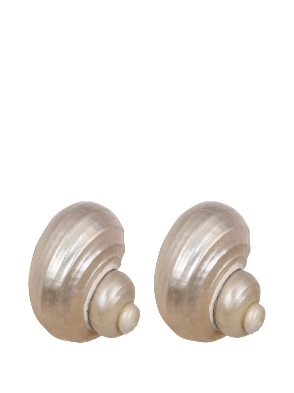 Jennifer Behr Luca shell earrings - Toni neutri