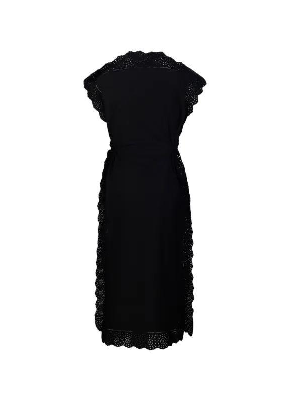 malene birger lace dress By Malene Birger Lace-panel Midi Dress