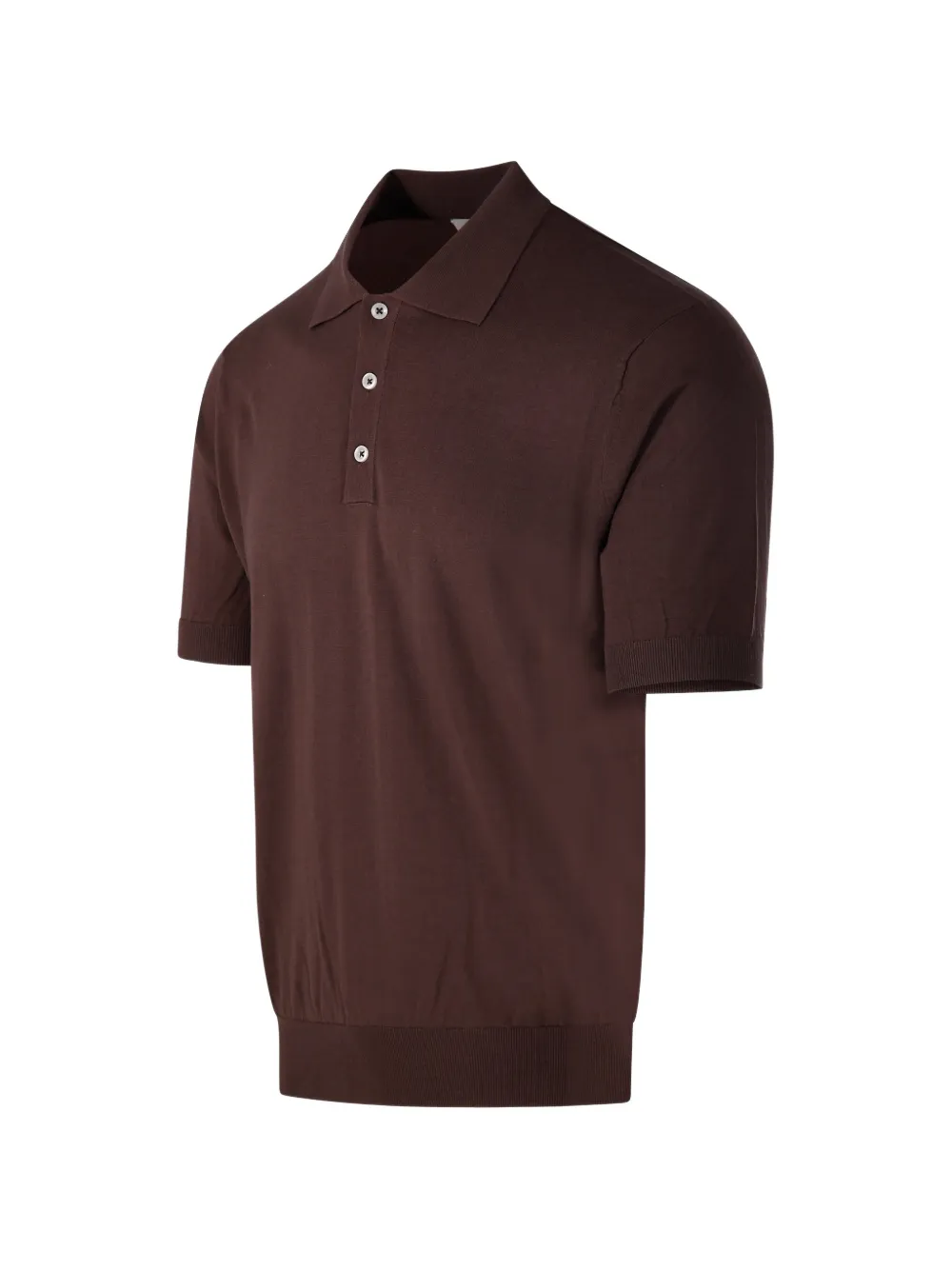  Altea Button Short-sleeve Polo Shirt - Brown 