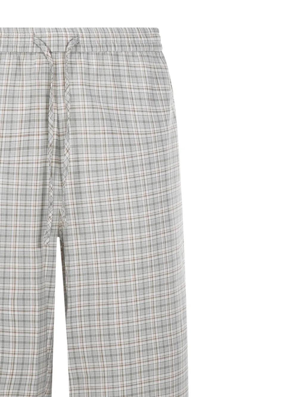  Dunst Drawstring Check Trousers - Neutrals 