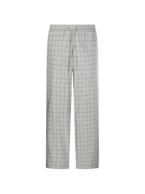 DUNST drawstring check trousers