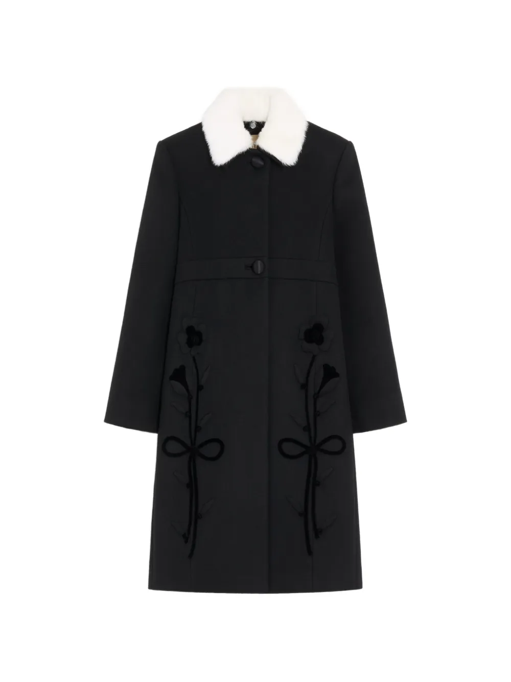 Valentino Garavani Compact Drap Mantel mit Stickerei - Schwarz