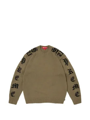 Supreme Plaid Arc Crew Neck Sweater | Blue | FARFETCH RO
