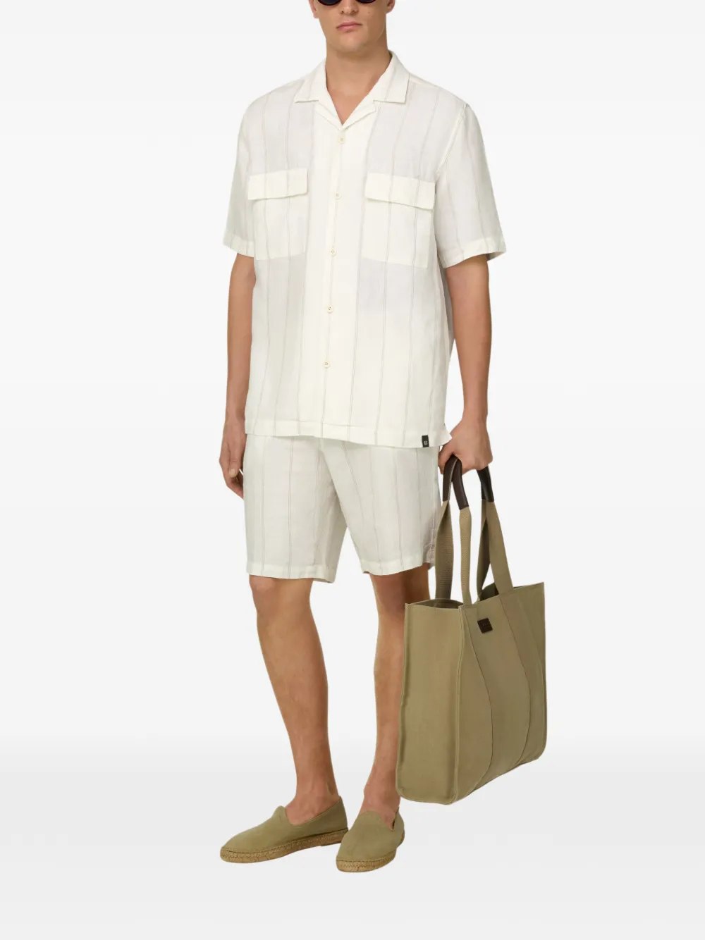 Boggi Milano ストライプ バミューダショーツ | チノショーツ | Image 2