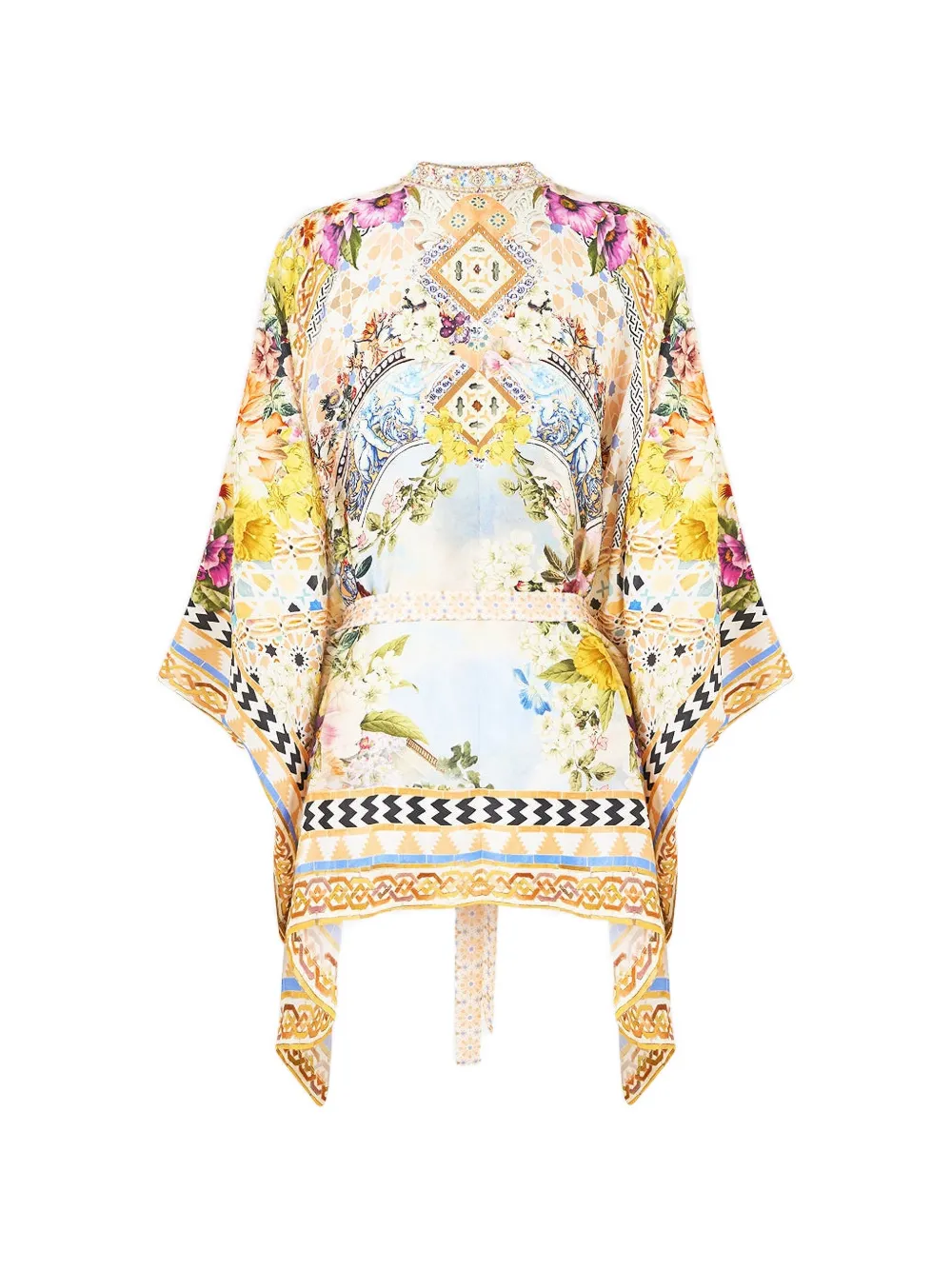  Camilla Button Scarf Kaftan - Neutrals 
