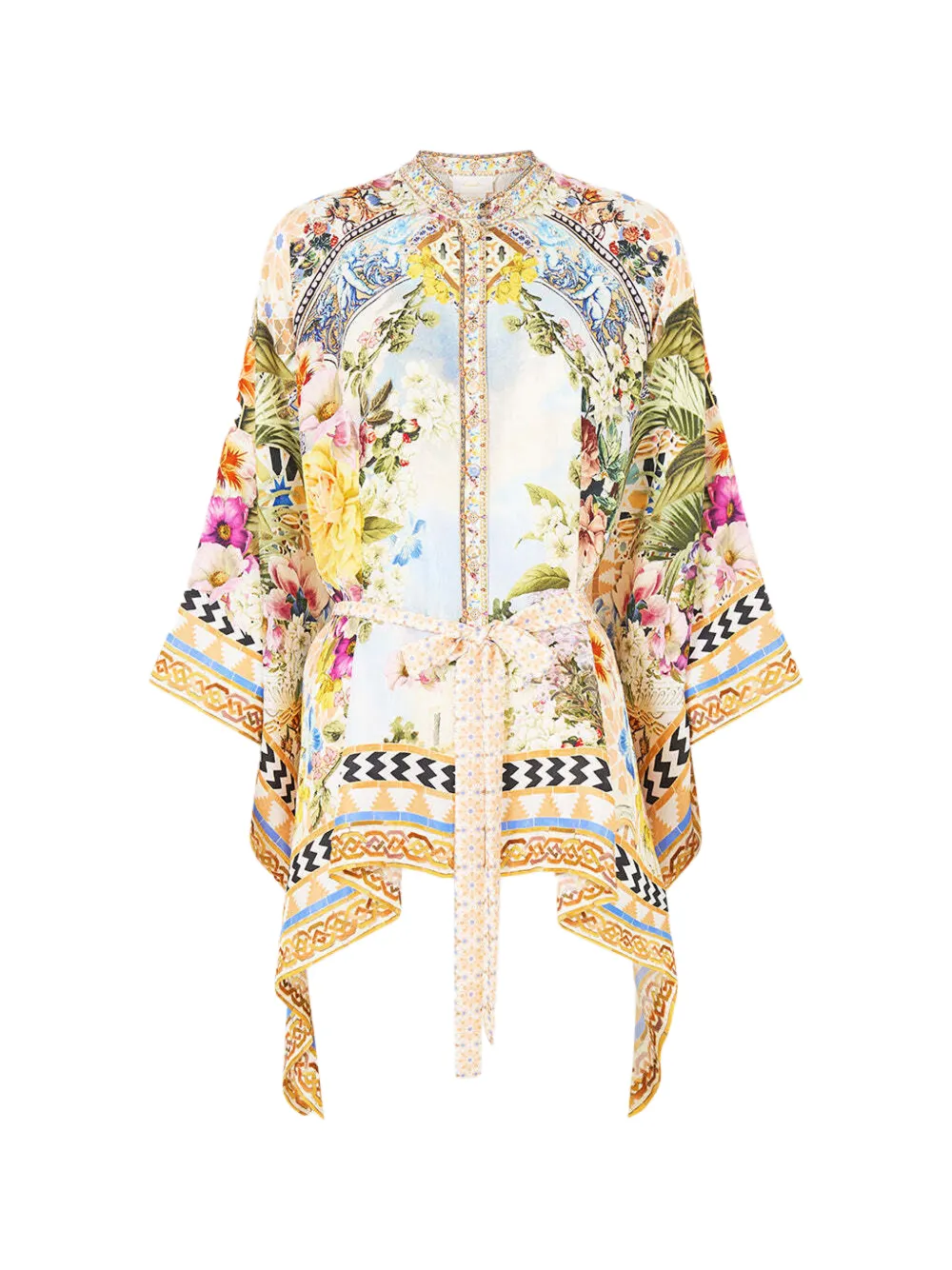 Camilla button scarf kaftan - Toni neutri