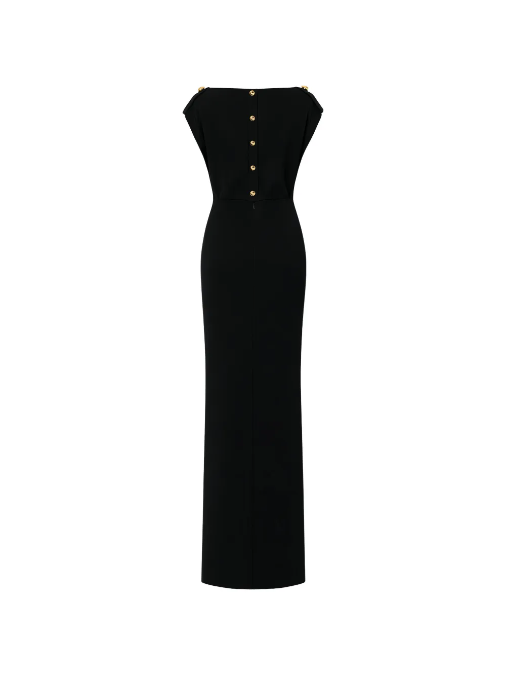 Elisabetta Franchi Maxi-jurk met knoopdetail Zwart