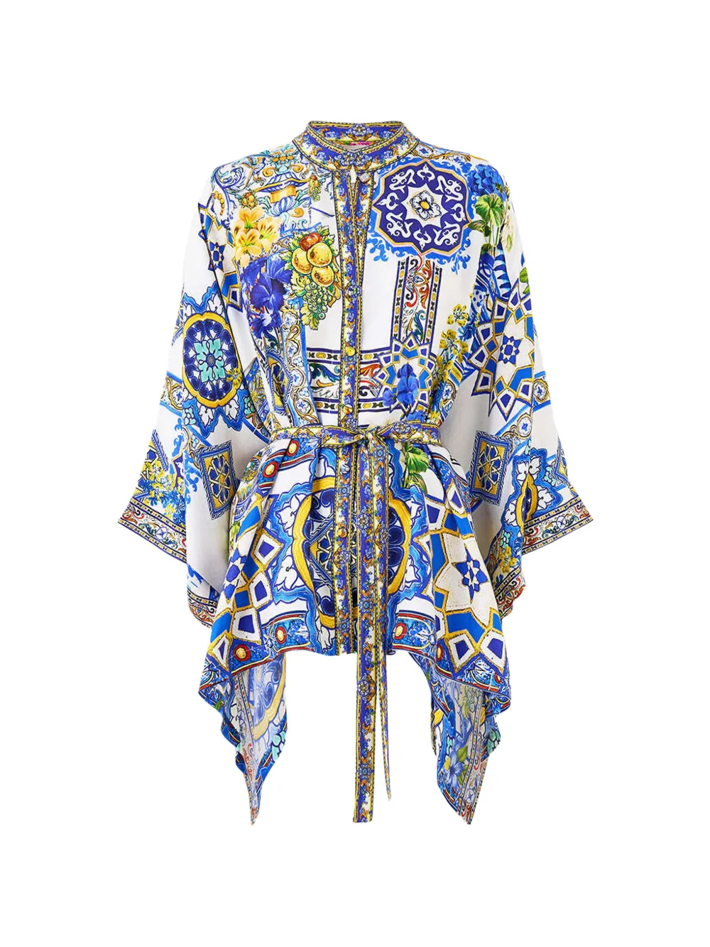 Camilla España Nirvana button scarf blouse - Bianco