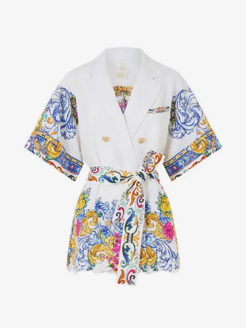 Camilla Milla in Sevilla double-breasted print jacket