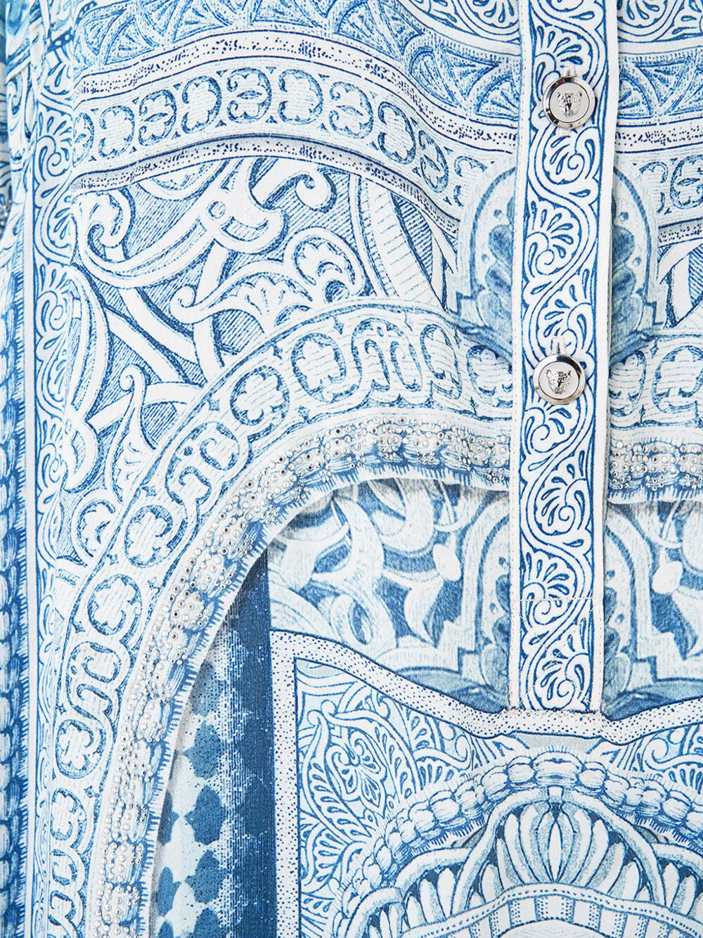 Camilla The Hum of the Alhambra mini-blousejurk met blouson mouwen Blauw