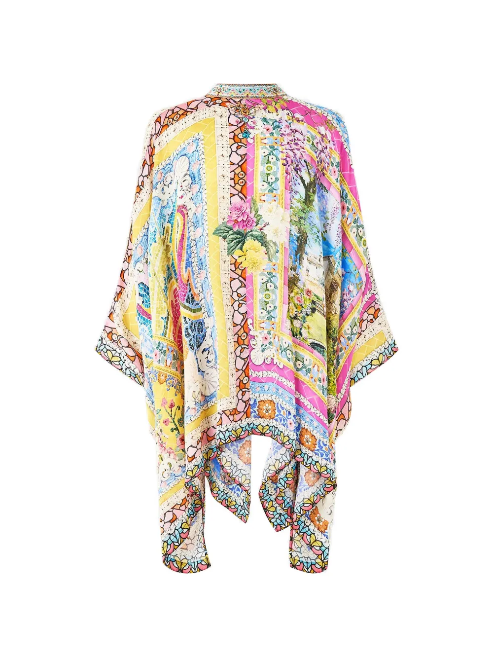  Camilla Navàs Nouveau Button Scarf Blouse - Blue 