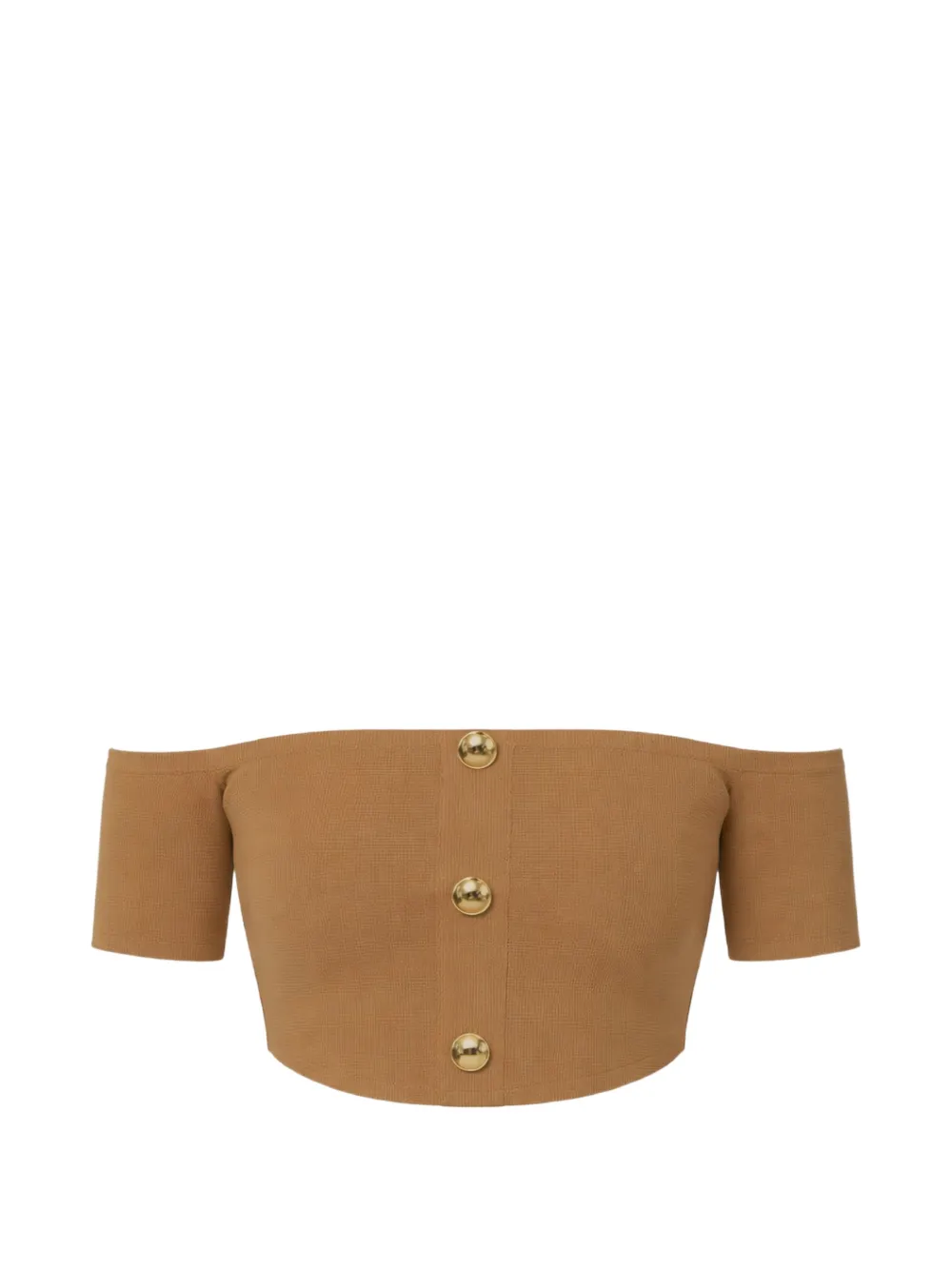 Elisabetta Franchi metal button top - Toni neutri