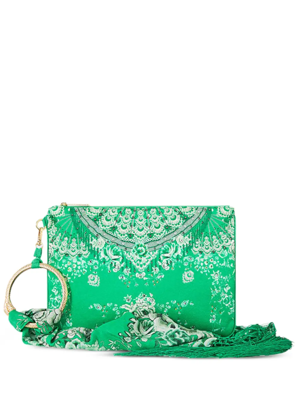 Camilla ring scarf clutch - Verde