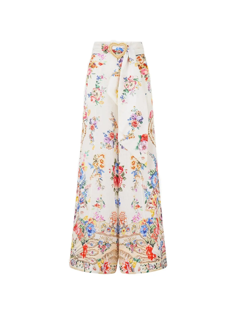 Camilla scarf-belt trousers - Toni neutri