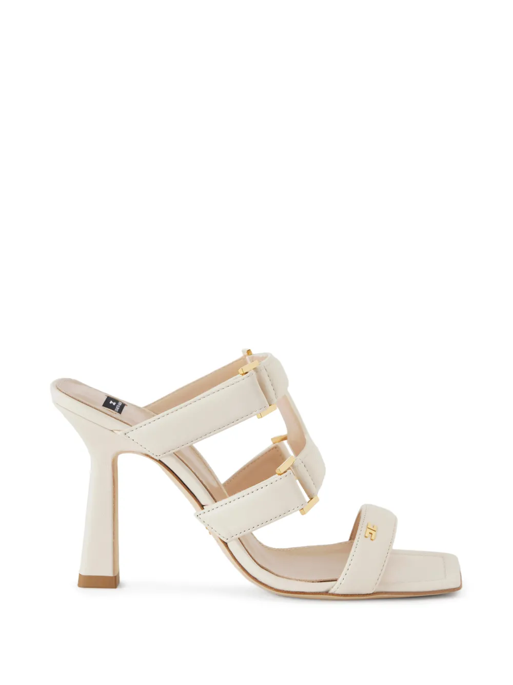 Elisabetta Franchi Sandalen met logodetail en bandje Beige