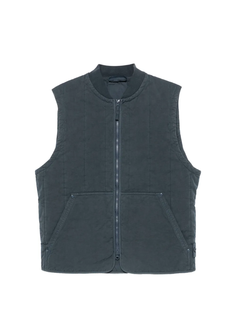 Stone Island Gilet trapuntato con zip - Blu