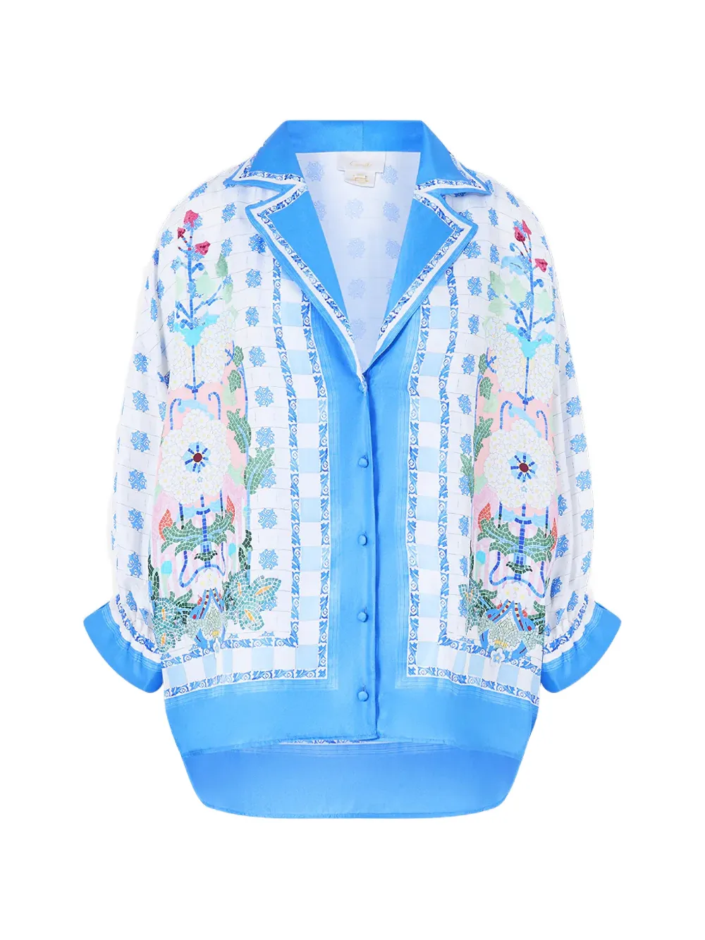 Camilla Midsummer mosaics shirt - Bianco