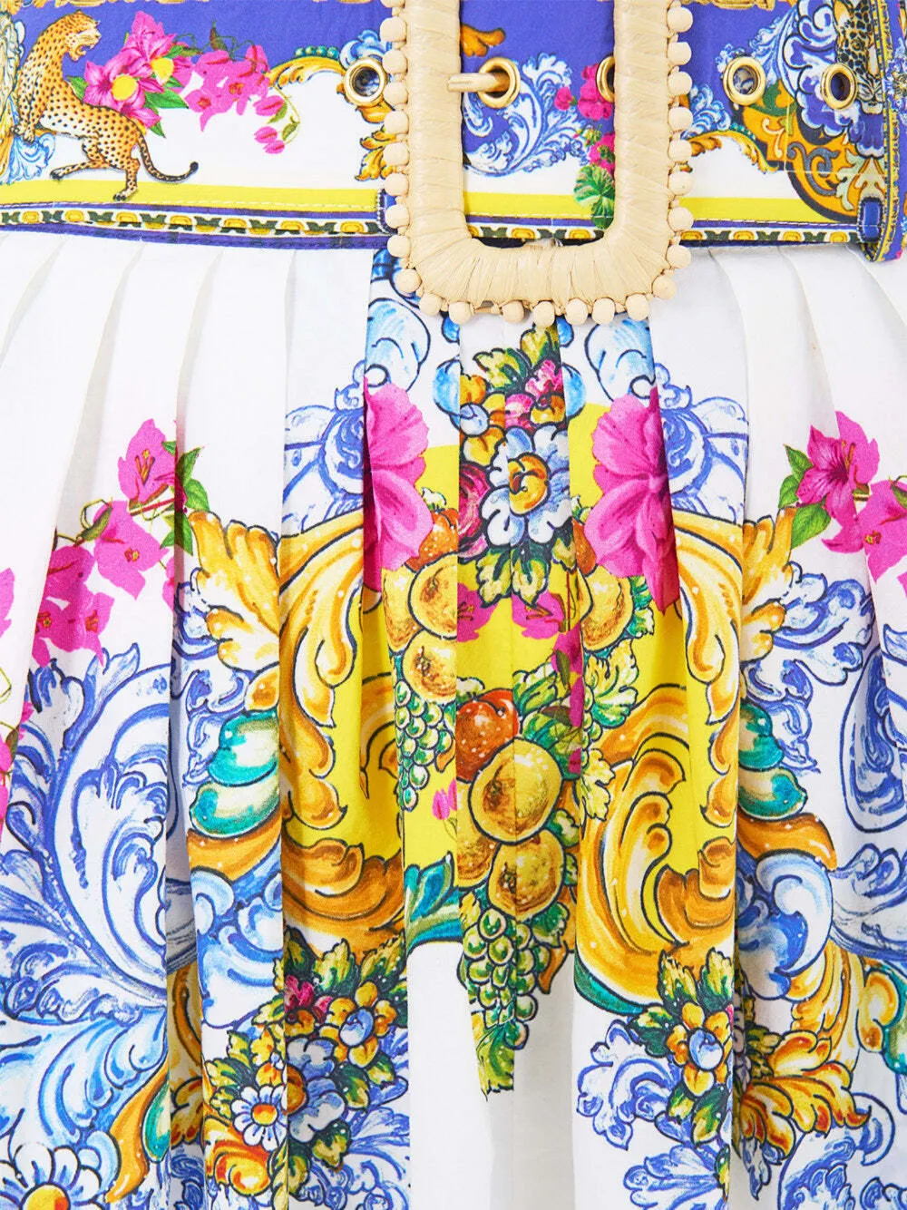  Camilla Milla In Sevilla Belted Midi Skirt - White 