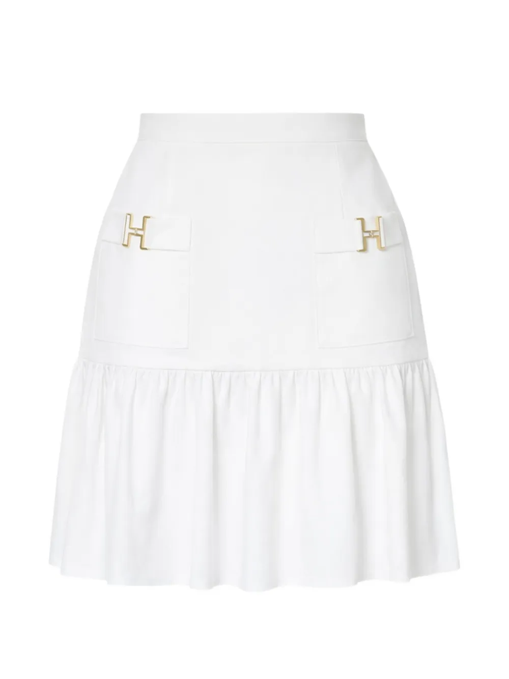 Elisabetta Franchi embellished high-waisted mini skirt - Bianco